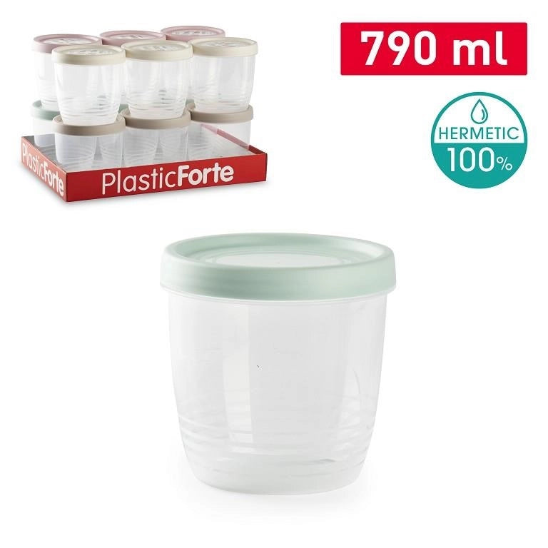 1 Pezzo Barattolo da Cucina Multiuso in Plastica Viena 790 ml Vari Colori