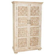 Armadio in legno intagliato finitura artigianale 96x40x167h cm