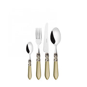 ALADDIN Ghiera Argento Anticato, Posate Set 24 Pz, Scatola