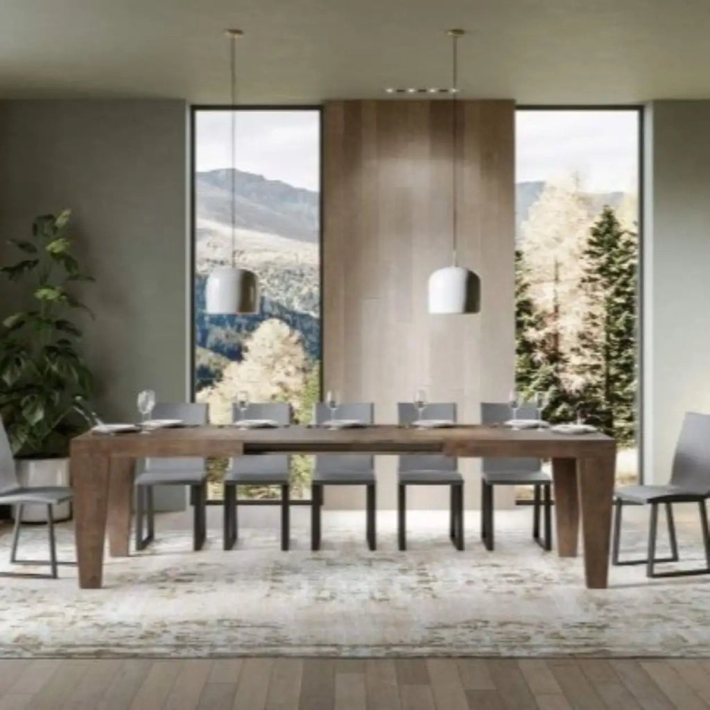 Tavolo allungabile 200/460x90 cm Spimbo colore noce