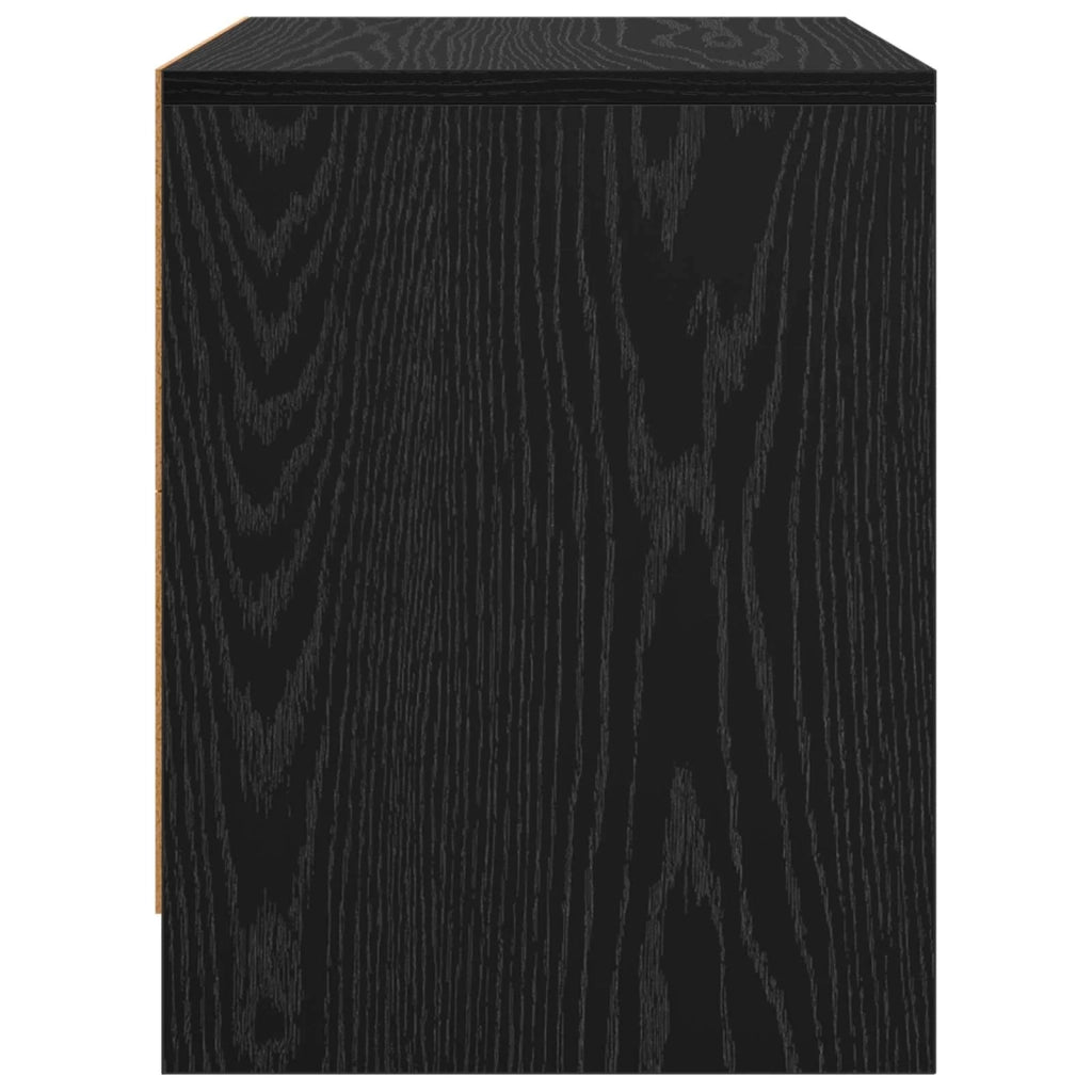 Comodino | Armadio da Notte | Mobiletto da notte Rovere Nero 45 x 34 x 44,5 cm