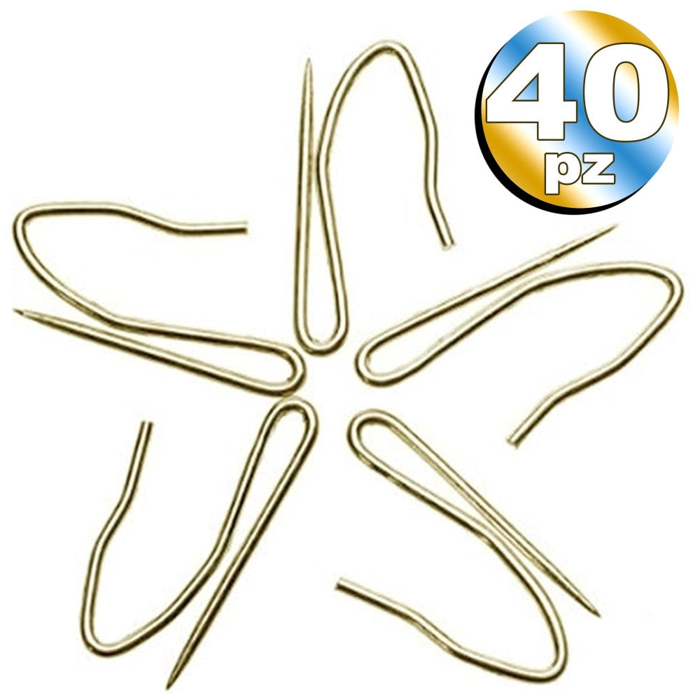 Trade Shop - 40 Pezzi Ganci In Metallo Acciaio Rame Ottone 25mm Circa Appendino Per Tende -