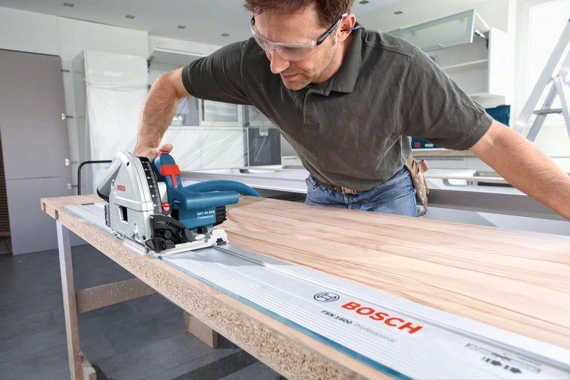 Bosch Professional 0601675001 GKT 55 GCE Sega a immersione 1400 W 165 mm velocita' regolabile con sistema aspirazione polvere colore Nero