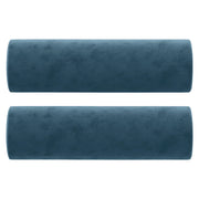 Cuscini Decorativi 2 pz Blu ?15x50 cm in Velluto CFW1822786