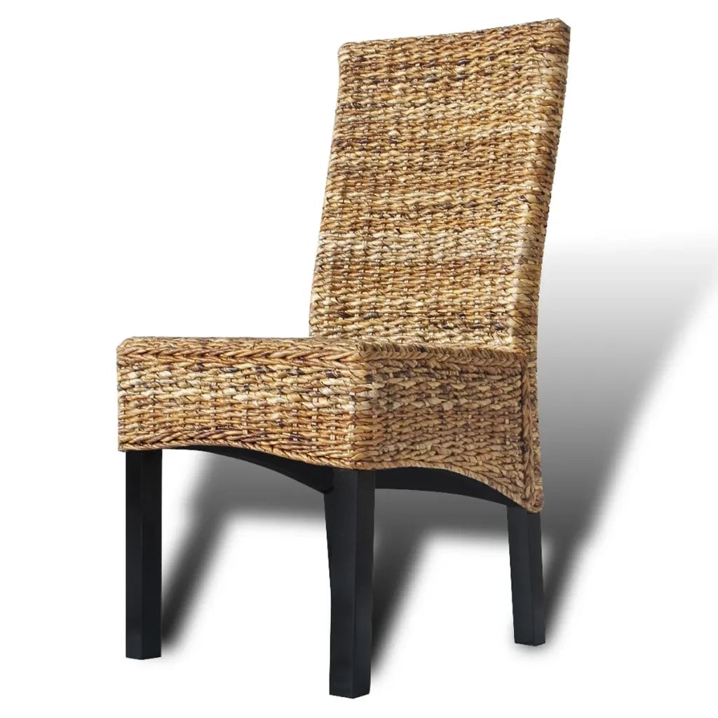 Sedie da Pranzo 2 pz in Abaca e Legno Massello di Mango cod mxl 22578