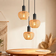 Lampada a sospensione ZMH vintage E27 a 3 luci nera (lampadine non incluse)