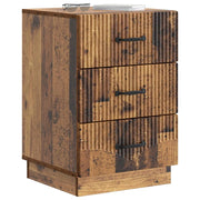 Comodino | Armadio da Notte | Mobiletto da notte con cassetto Legno antico 43 x 41 x 63,5 cm