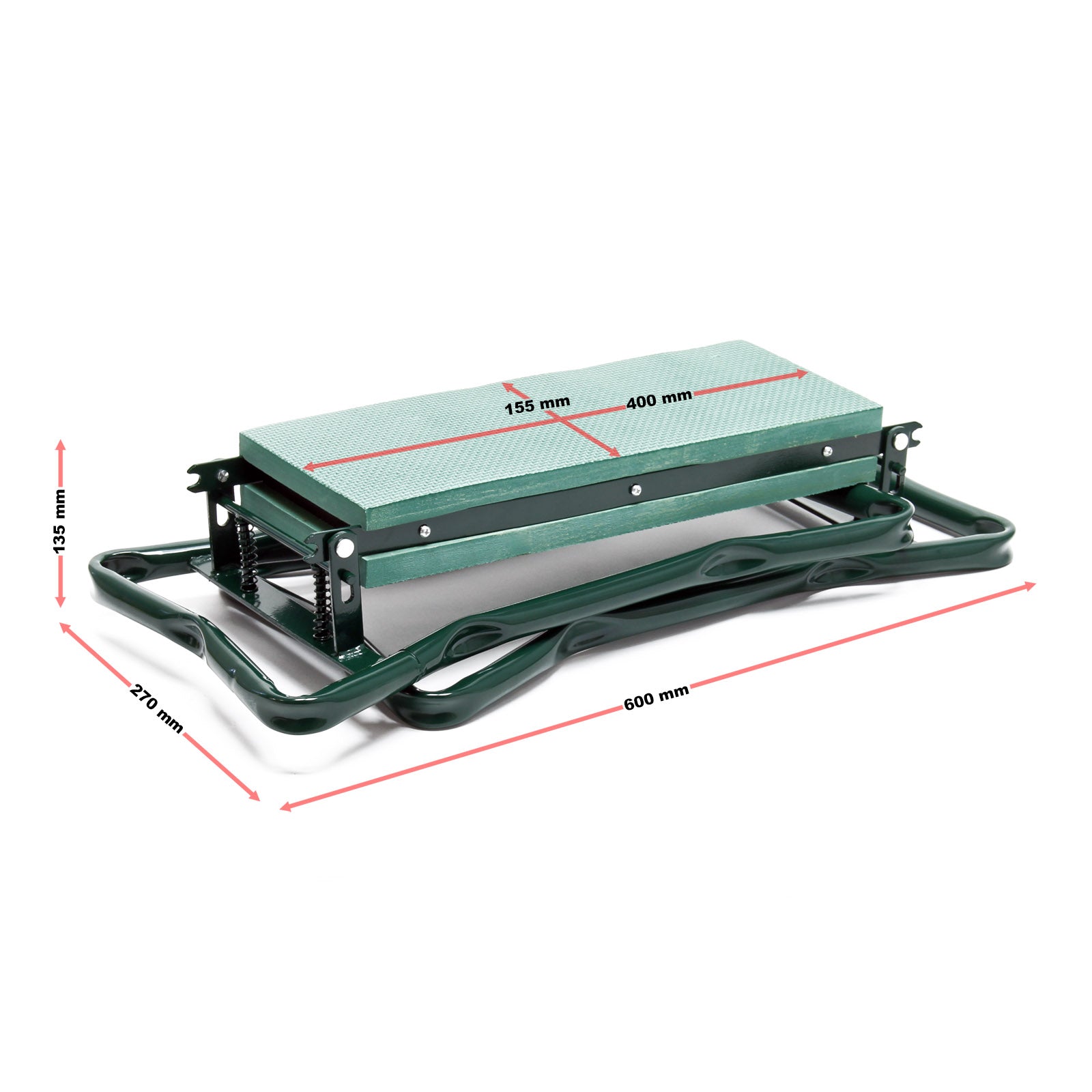 Toboli Inginocchiatoio da giardino 2 in 1 Sgabello e cuscino imbottito Richiudibile Portata 150 kg