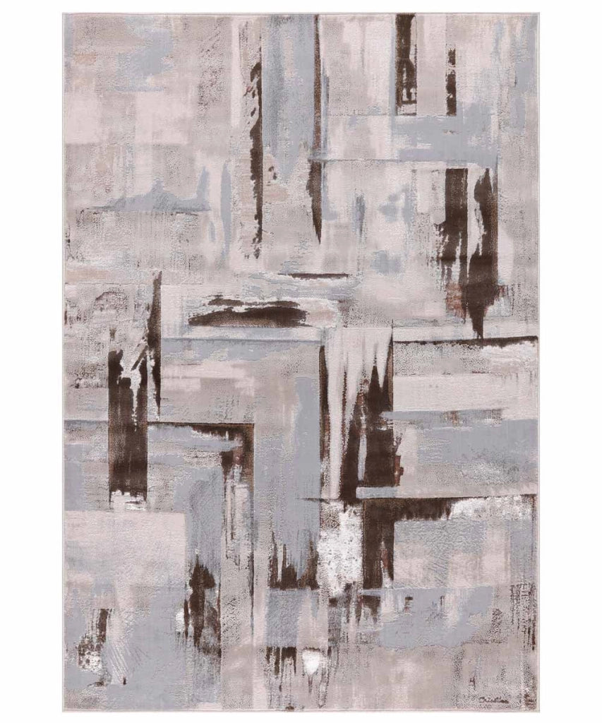 Tappeto NEVADA 9160 grigio e marrone cm.200x290 disegno astratto moderno