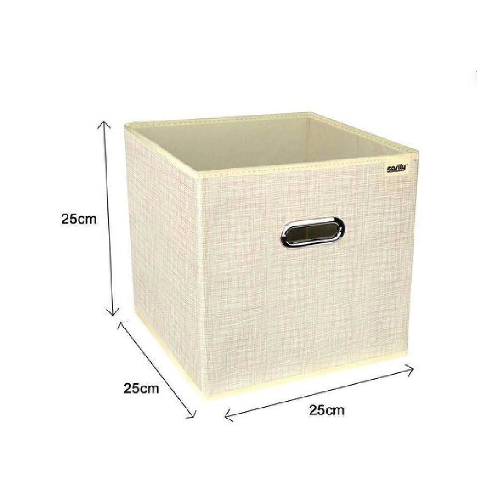 Trade Shop - Scatola Portadocumenti Di Archiviazione Ufficio Box Portatutto 25x25x25cm 69686 -