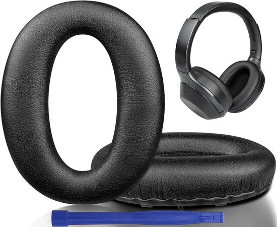 Orecchie per Sony WH-1000XM2 & MDR-1000X cuffie - Isolazione acustica aggiunta spessore Orecchie e Gomme (nero)