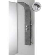 COLONNA PANNELLO DOCCIA IN ACCIAIO EFFETTO CEMENTO H.150x22x6,5cm FERIDRAS