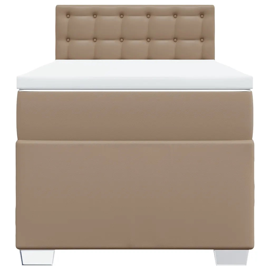 Giroletto a Molle con Materasso Cappuccino 90x200 cm Similpelle