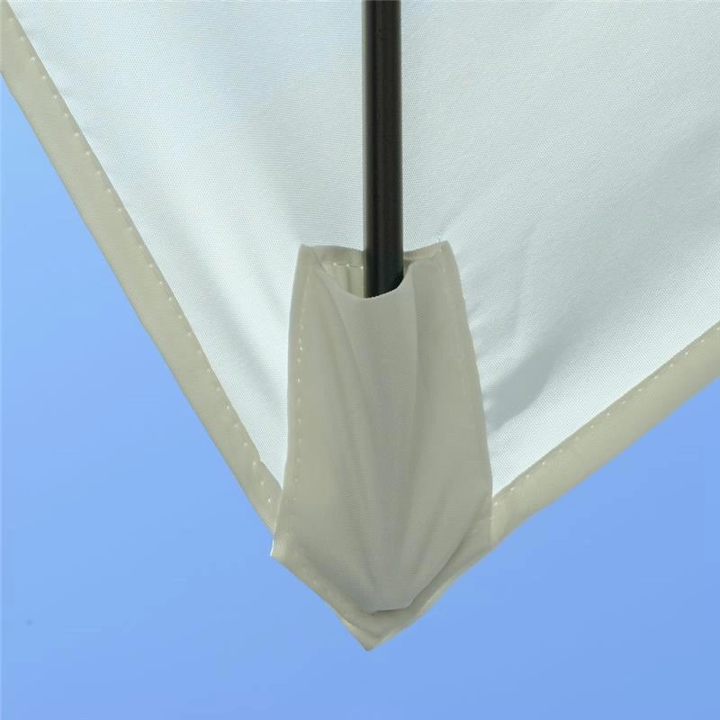 OMBRELLONE DA GIARDINO RETTANGOLARE INCLINAZIONE REGOLABILE  200 X 300 CM BEIGE