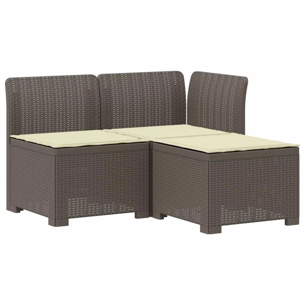 Divano da giardino 3 posti con cuscini in look rattan PP 8011900