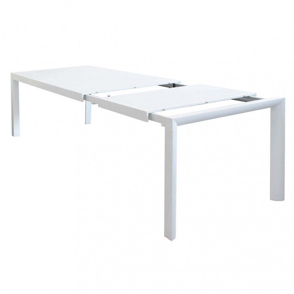 Tavolo Allungabile Houston 135/180x70x75h cm in Alluminio Bianco