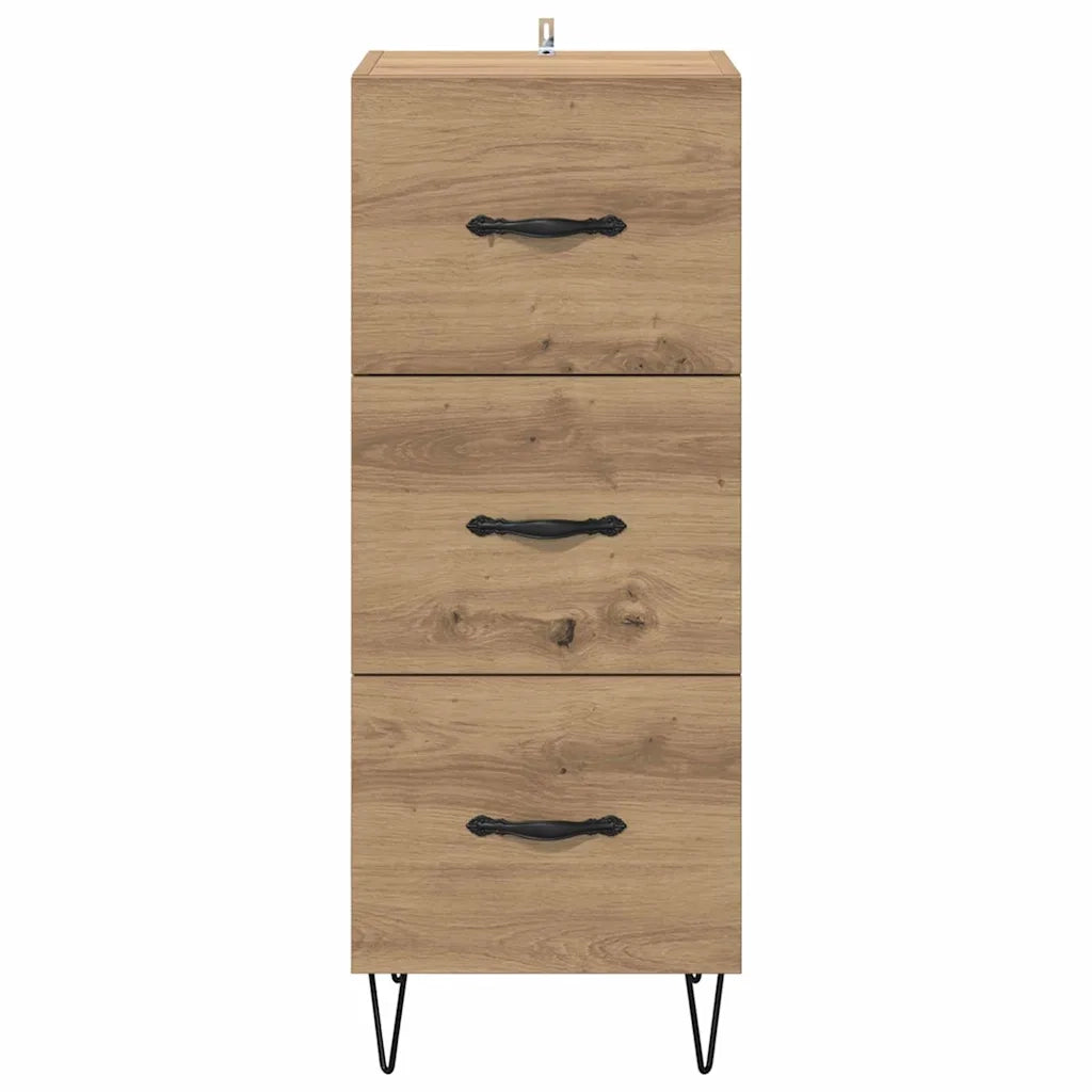 Credenza-Buffet-Armadio da cucina rovere artigianale 34 x 34.5 x 90 cm Legno multistrato 462929
