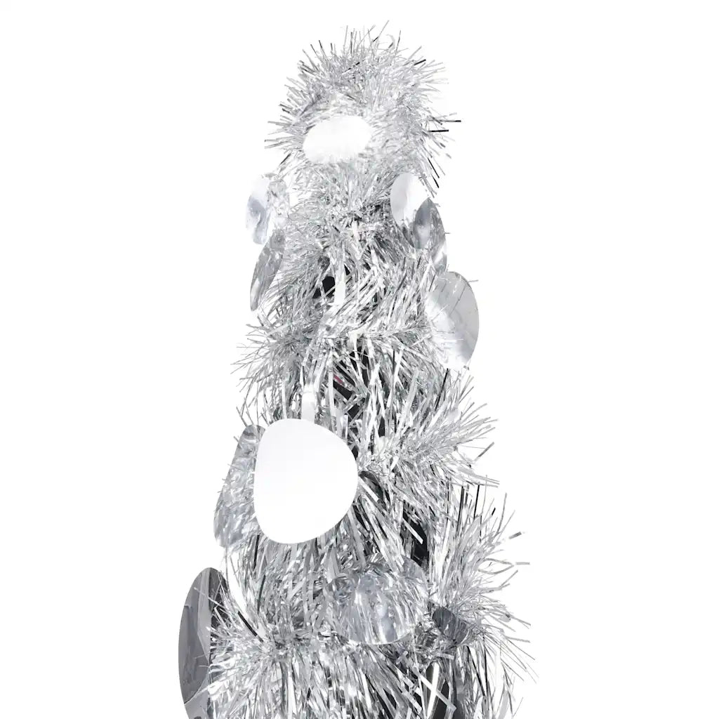 Albero di Natale Artificiale Apribile Argento 120 cm PET 320991