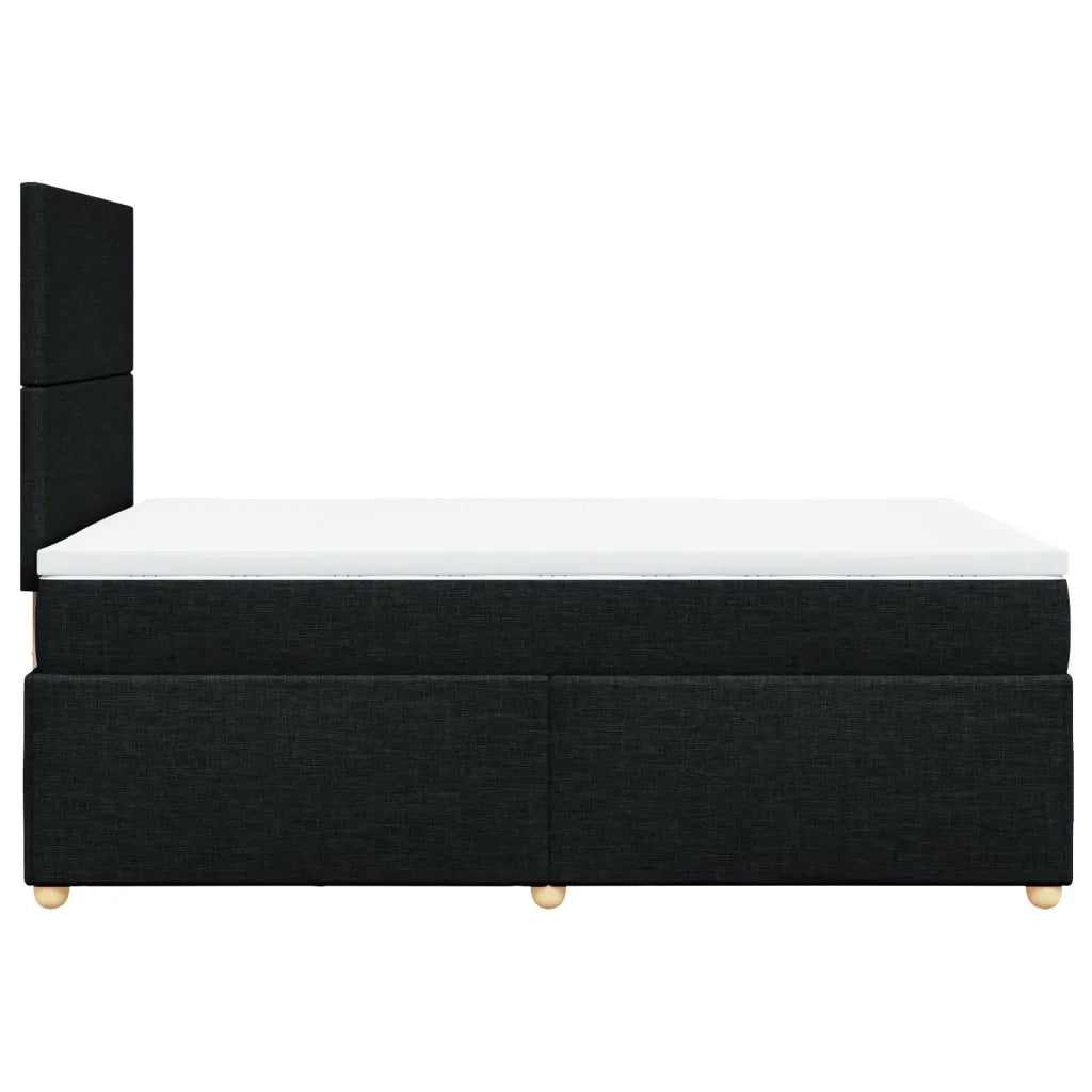 Giroletto a Molle con Materasso Nero 120x200 cm in Tessuto 3293542