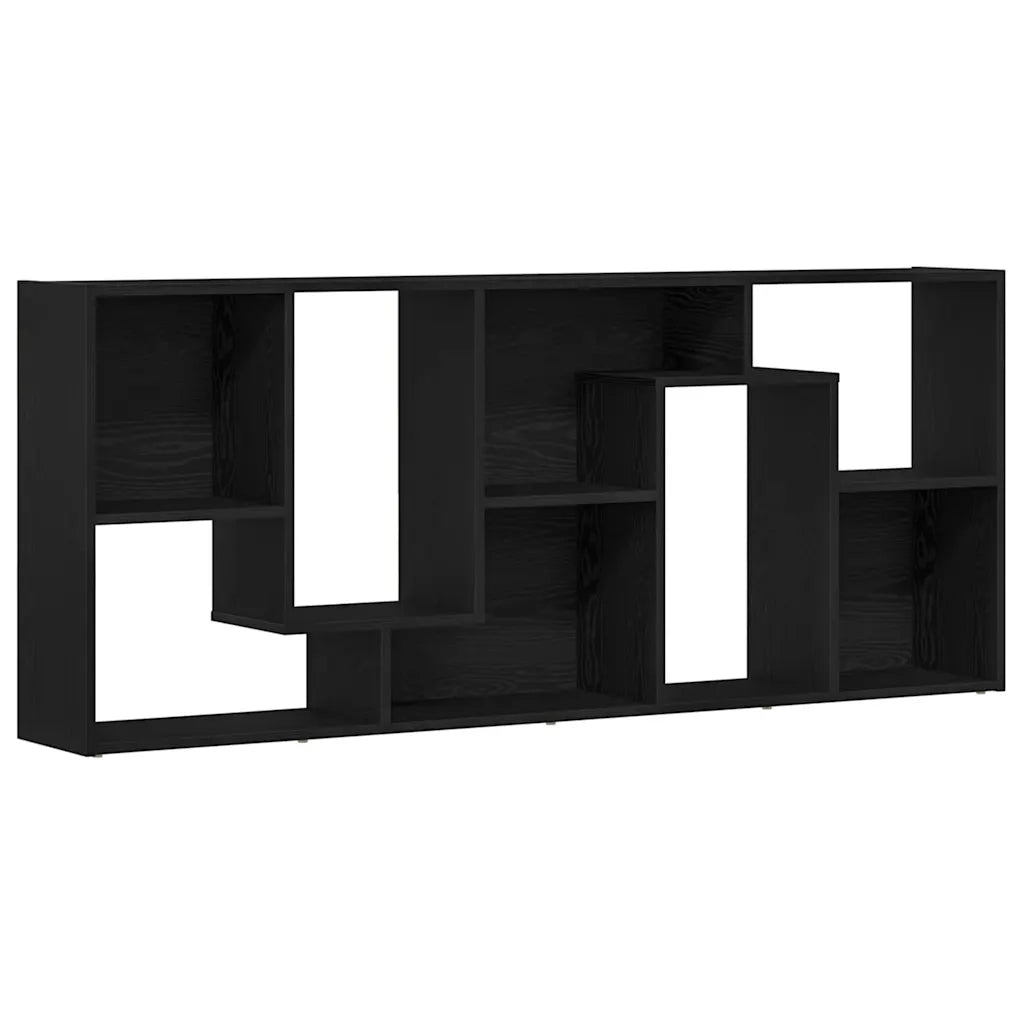 Libreria-Scaffale per Libri-Mobile di Stoccaggio Rovere Nero 67x24x161 cm in Legno Multistrato