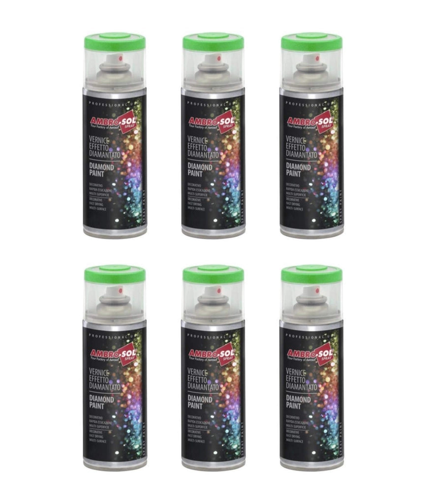 Bomboletta Spray Metallizzato Ambrosol 400 ml Argento 6 Pezzi