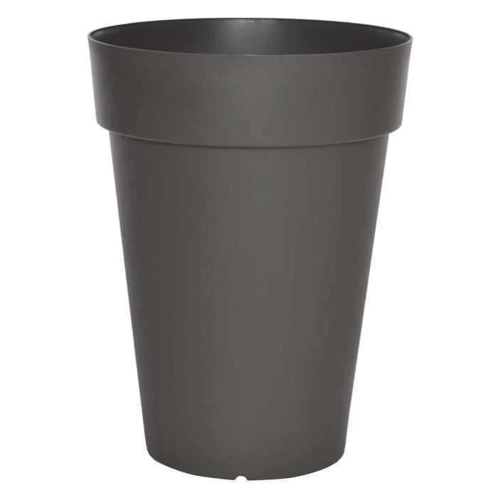 Vaso per fiori RIVIERA Soleilla - Rotondo -  40 x 53 cm - Grigio glitterato