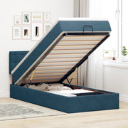 Struttura Letto Pouf con Materasso 80x200 cm Velluto