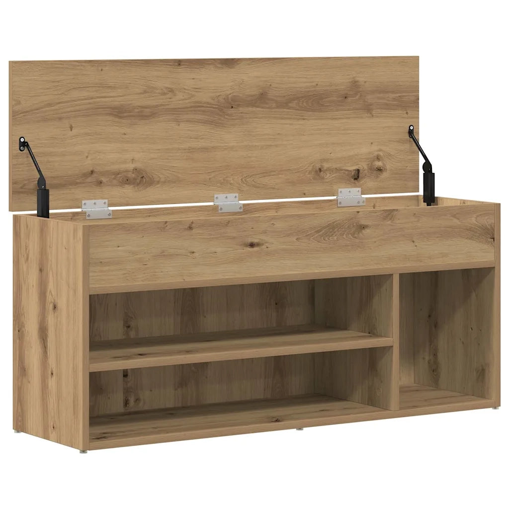 vidaXL Scarpiera Rovere Artigianale 102x30,5x45 cm Legno Multistrato