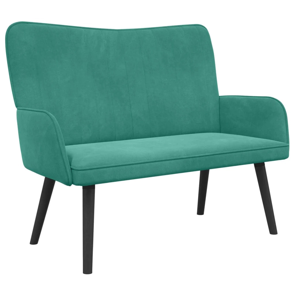 Sofa a Due Posti Turchese 115 x 61 x 87 cm Velluto 42028959