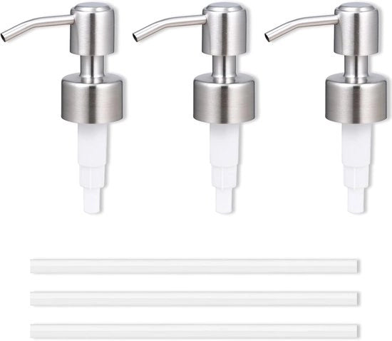 Set di dispenser per sapone - acciaio inossidabile - adatto per cucina/bagno - 3 pezzi