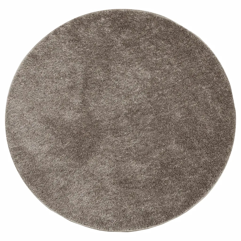 Tappeto a Pelo Lucido Lungo ISTAN Effetto Grigio Ã˜ 100 cmcod mxl 86055