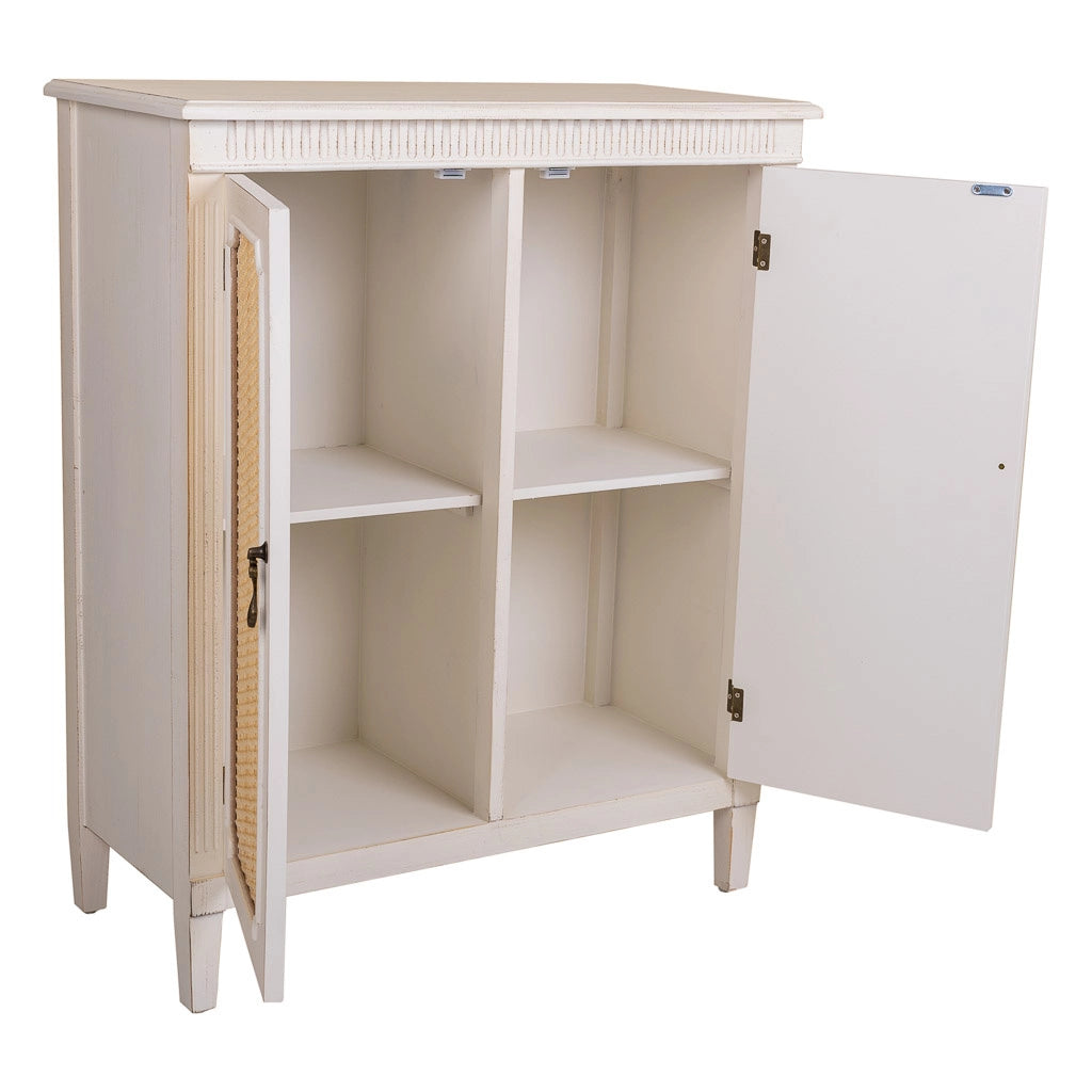 Mobile da ingresso in legno bianco 78x36x95h