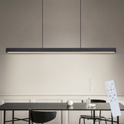 Lampada a sospensione ZMH sala da pranzo 148 CM lampada a sospensione lineare nera 37W dimmerabile cucina