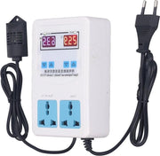 Termostato Digitale per Regolazione Temperatura e Umidità - Alta Precisione - Facile da Utilizzare - Uscita di Relè - AC 110-220V - Pignatta per Presa EU.