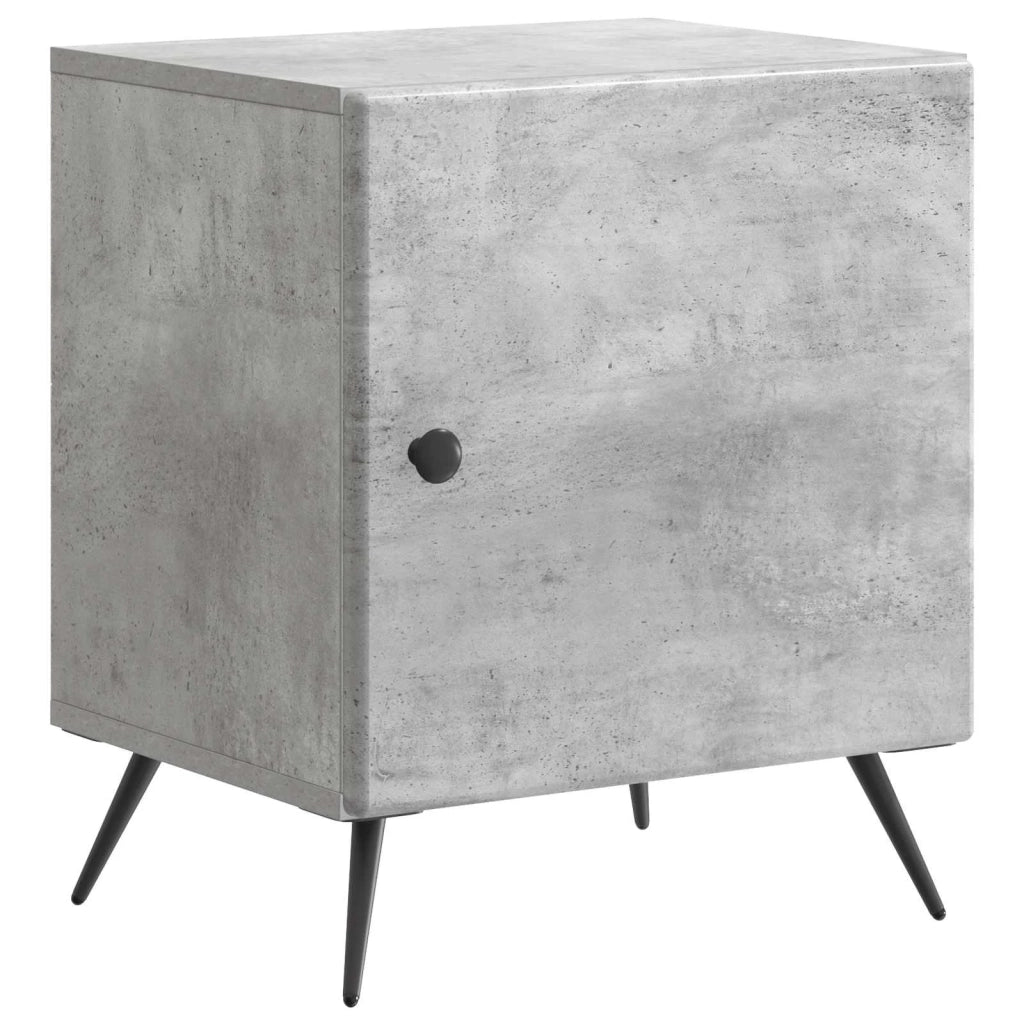 Armadio da Notte 2 pcs Grigio Cemento 43 x 34,5 x 50 cm
