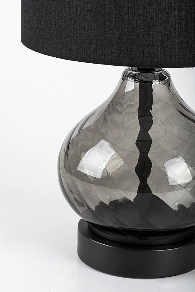 Rabalux Pirelo lampada da tavolo vetro fumé E14 25W