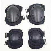 Set di protezione sportiva da 4 pezzi | Protezioni per ginocchia e gomiti con airbag nero | Protezione per esterno/skating