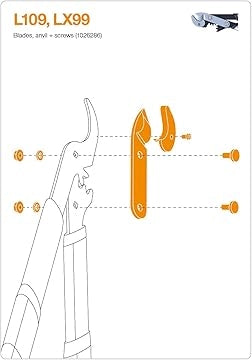 LAMA, CONTROLAMA E VITE DI RICAMBIO PER TRONCARAMI POWERGEAR 112487- - (1026286) - 1 pezzi FISKARS