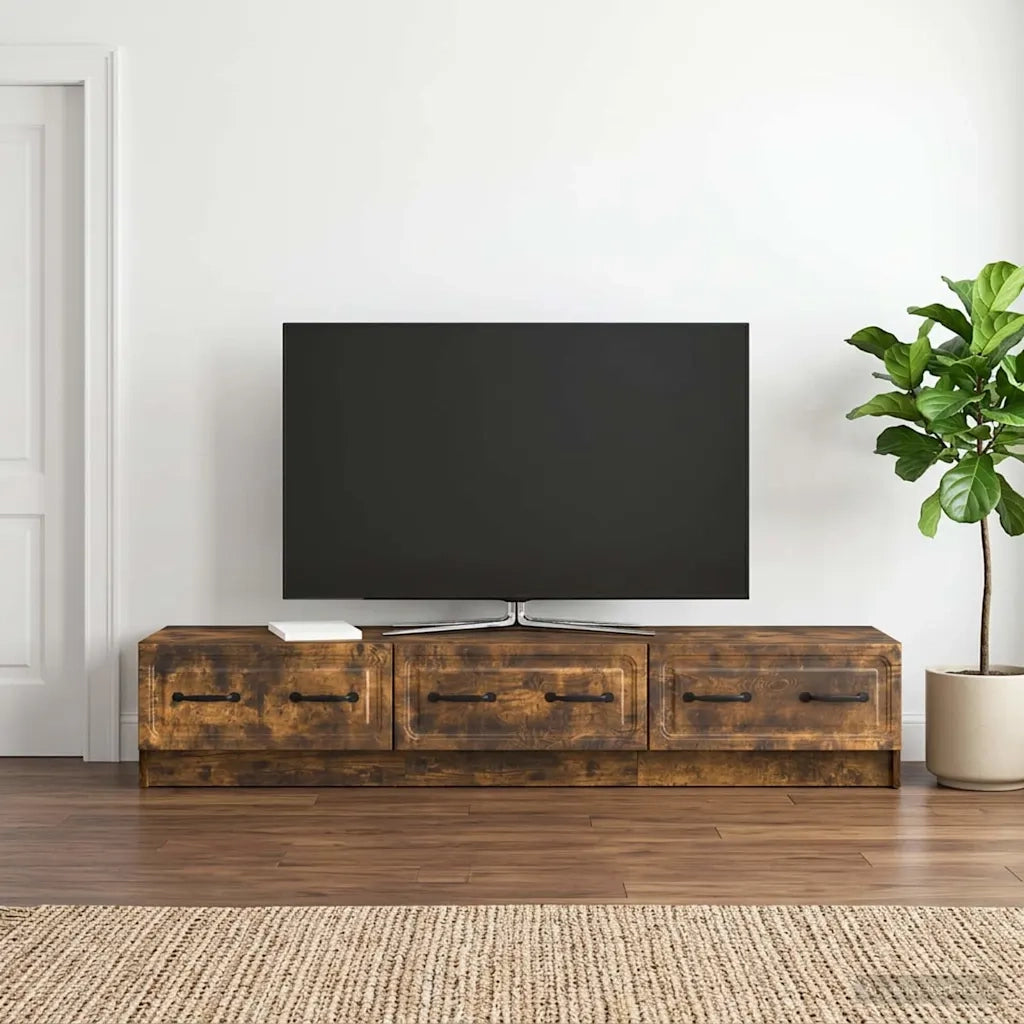 Mobile TV Rovere Fumo 147 x 34,5 x 27 cm Legno ingegnerizzato 895860