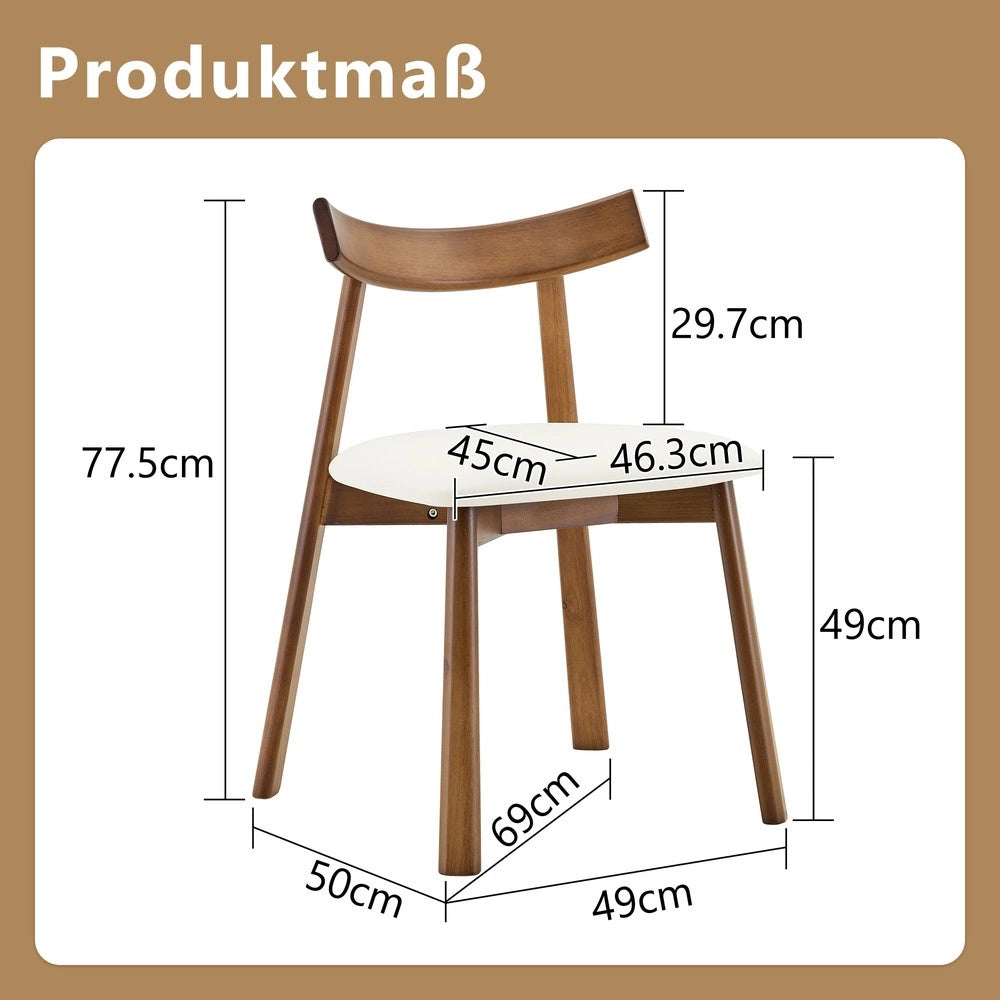 Set 2 Sedie da Pranzo Imbottite con Schienale Ergonomico ¨C MINIMAL ¨C Legno, Moderne