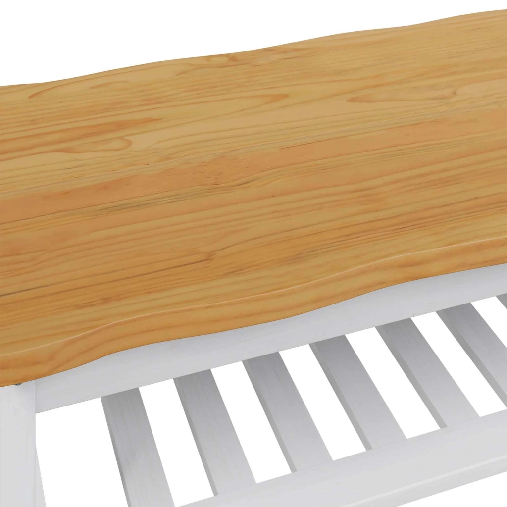 VidaXL Tavolino da salotto EKAI Bianco 100 x 60 x 45,5 cm 42037020