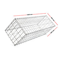 Gabbione metallico 100x30x30 cm ø 4 mm Gabbia sassi per recinzioni, muri di sostegno