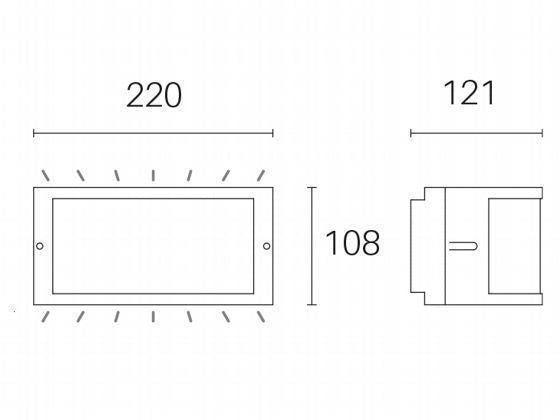 Applique da Esterno a LED 10W 3000K Sovil Bianco