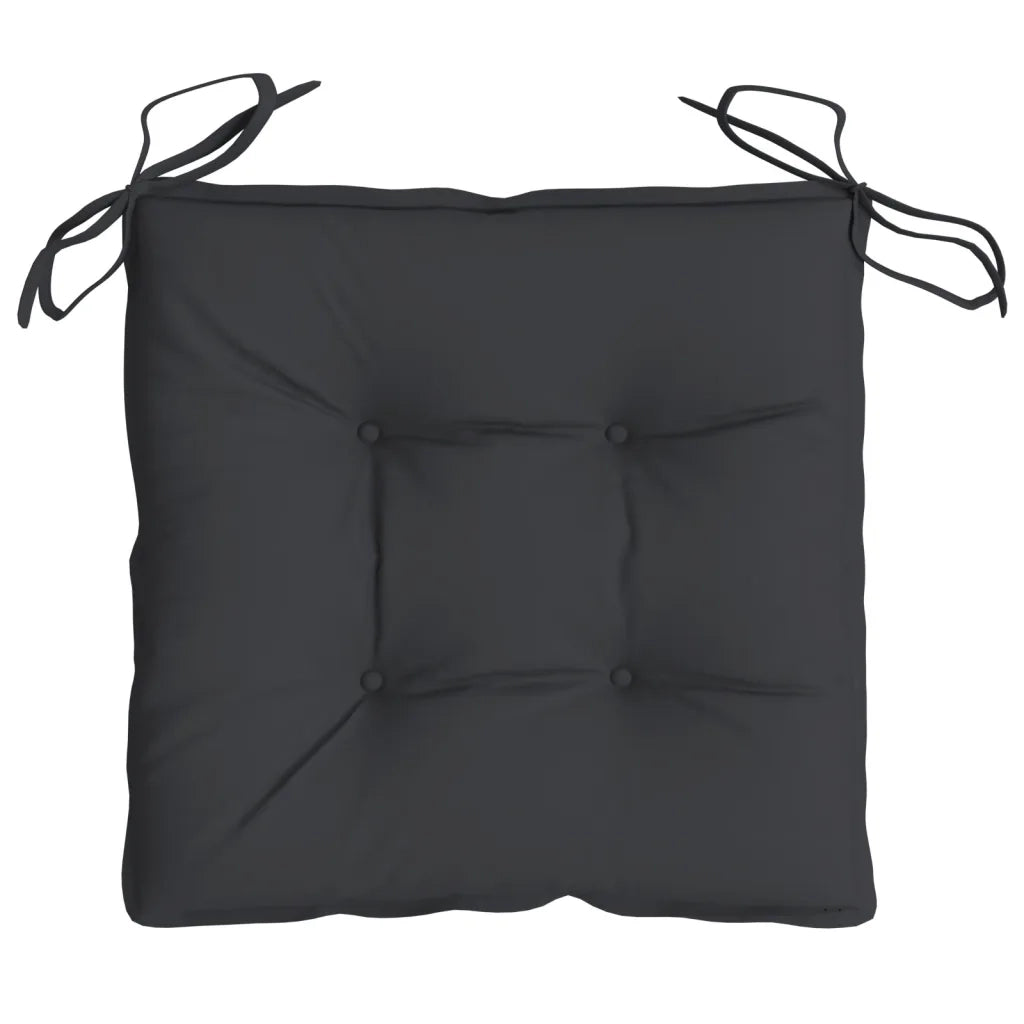 Cuscini per Sedia 2 pz Neri 40x40x7 cm in Tessuto Oxford 314881