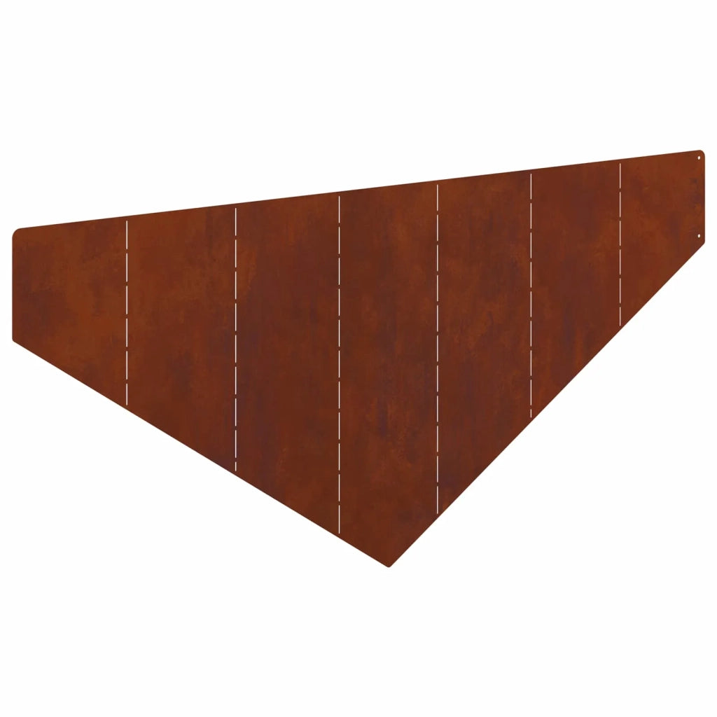 Bordura per Prato 4 pcs 100 x 45 cm Acciaio Ruggine 8008902