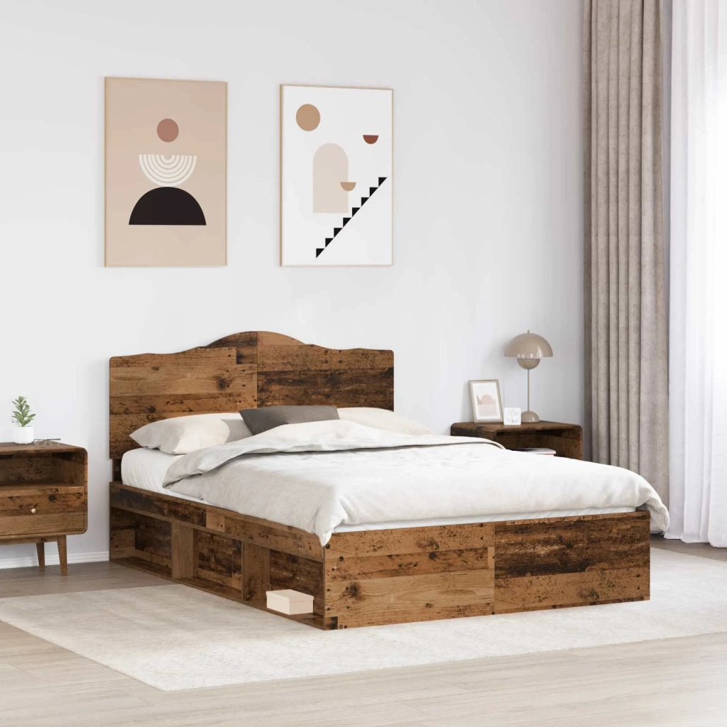 Struttura del letto Legno vecchio 140 x 190 cm Pino massello 3413315