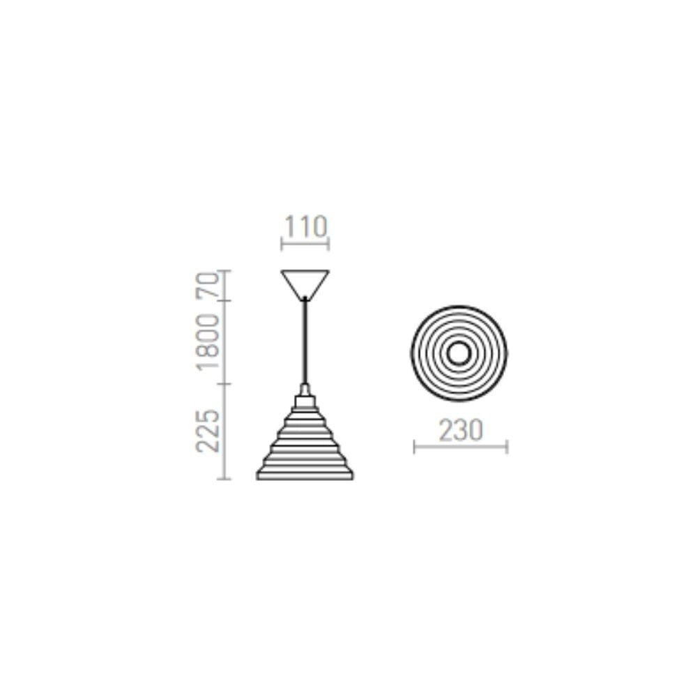 Lampada Lampadario AMICI a sospensione in silicone verde  230V E27 42W