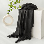 Schiacciate da donna estive, lenti e estivi, colori opachi, protezione solare, ombrelloni, schiacciate da donna, foulard, grande lunga schiacciata leggera da spiaggia in gauze 74”×39” - Grigio scuro - 190*100cm