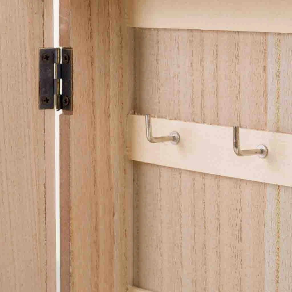 Scatola chiavi legno griglia marrone 24x7.5x30h cm