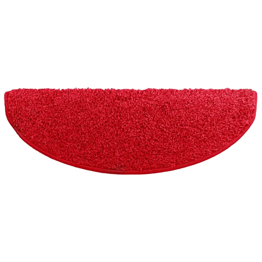 Tappetini per scale 10 pz | Gradini per Scale 65x21x4 cm rossi semicircolari grandi